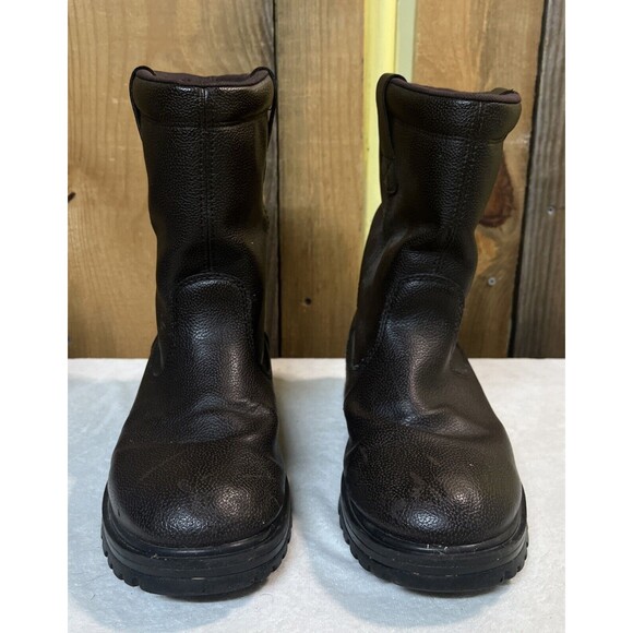 Brahma Men’s Wide Width Ronnie Wellington Size 8W Brown Pull On Work Boots - Picture 3 of 11